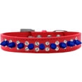 thumbnail image 4 of Pet and Dog Spike Collar, "Double Crystal  Blue Spikes", 4 of 5