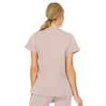 thumbnail image 2 of MediChic Women's V-Neck Scrub Top - 3-Pocket, 4-Way Stretch, Comfortable Medical Uniform, Khaki, 2 of 3