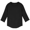 thumbnail image 4 of Avirosel Men's Casual Solid Color 3/4 Sleeve Round Neck Shirt Regular Fit Polyester Breathable Comfortable Top for Gym Sports Outdoor Activities Black, 4 of 5