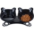 thumbnail image 1 of Comedero para gatos Comedero para gatos elevado Inclinación 15° Comedero para gatos de plástico Comedero para gatos elevado doble con base de goma antideslizante Zhivalor DLM148-1, 1 of 4