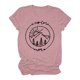 thumbnail image 1 of Gibobby Playera de Manga Corta con Cuello Redondo Mujeres Casual Impresión Manga Corta Tops Blusa Cuello Redondo Casual Tee Túnica Camisas(Rosa,XL), 1 of 3