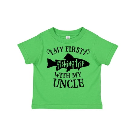 

Inktastic My First Fishing Trip with my Uncle Gift Toddler Boy or Toddler Girl T-Shirt