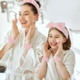 thumbnail image 3 of Spa Headband Wristband Set with Hair Clips – Puffy Makeup Headband for Women, Face Washing, Facial Mask, Shower Accessories, Gifts for Teen Girls, 3 of 8