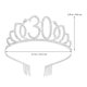 thumbnail image 4 of EeaseMX Corona con números, decoración creativa para tarta de cumpleaños, elegante tocado, accesorio para el cabello para mujeres y niñas (plata 30), 4 of 7