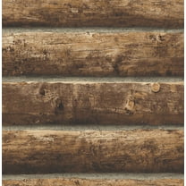 Seabrook Designs  Log Cabin Prepasted Wallpaper - 20.5 in. W x 33 ft. L