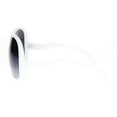 thumbnail image 3 of Extra Large Oversized Curved Drop Temple Womens Butterfly Fashion Sunglasses White Smoke, 3 of 3