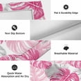 thumbnail image 5 of Pink Palm Leaf Outdoor Rug 6x9 Ft, Non Slip Washable Area Rug, Tropical Vintage Grey Summer Plant Patio Rugs Carpet Runner, Large Floor Mat for Indoor/Outdoor Deck Porch Camping, 5 of 8