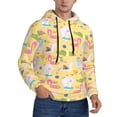thumbnail image 2 of Lsque Summer Animals Pattern Casual Men's Hoodie,Hooded Sweatshirt with Kangaroo Pocket,Pullover Hoodie-XX-Large, 2 of 7