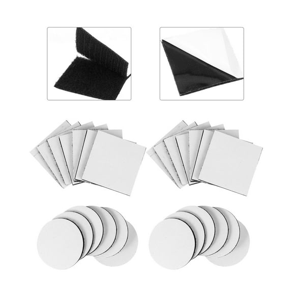 WHAMVOX 40 Pcs Self Adhesive Hook and Loop Tape Double-sided Adhesive Stickers