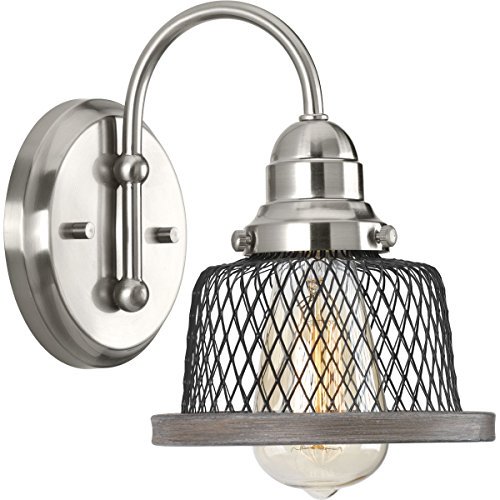 Progress Lighting P300042-009 Tilley One-Light Bath and Vanity, Brushed Nickel