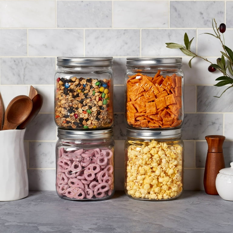 Mason Craft & More 2.7L Canister with Lid, 4 Pack