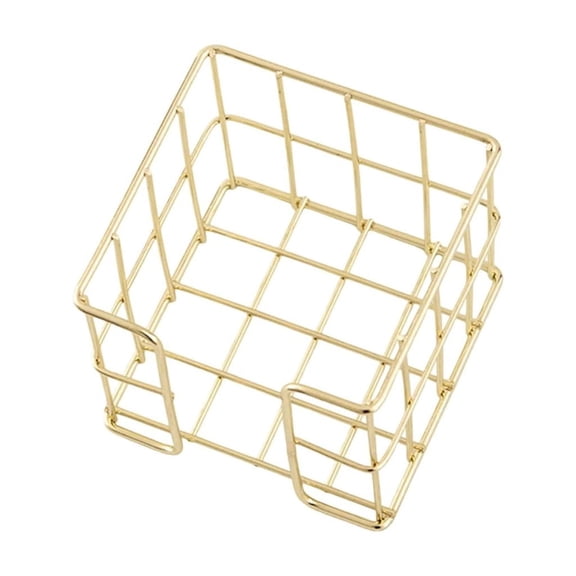 Osdhezcn Hollow Iron Wire Note Holder Metal Mesh Notepads Box Desk Memo Pad Block Holder