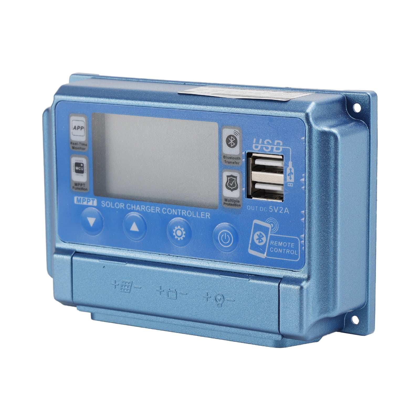 40A MPPT Bluetooth Solar Charge Controller Charger 12V-60V LiFePO4 Battery Blue
