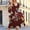 Wine, variant on Ynynloco Women's Casual Long Sleeve Dresses A line Empire Waist Knee Length Loose Swing Party Dress with Pockets