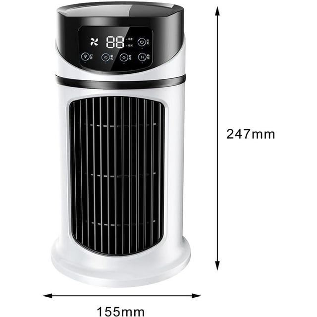 Portable Air Conditioner Air Conditioning Fan Six Wind Speeds Personal Light Air Cooling Fan (White)