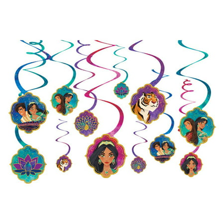 Aladdin Hanging Swirl Decorations (12pc)