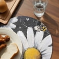 thumbnail image 3 of Daisy Bee Round Placemats Set of 2 for Dinning Tables,Heat-proof Braided Table Mats 15 Inch,Summer Botanical Farmhouse Flower Plants Washable Place Mat for Kitchen Restaurant Party Table Decor, 3 of 9