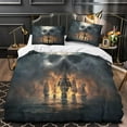 thumbnail image 2 of YingD Palm Leaf Bedding Hawaiian Tropical Island Bedspread Cover Double, 2 of 5