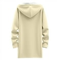 thumbnail image 5 of Winter Coats for Women Oversized Sherpa Lined Warm Long Zip Up Hoodies Casual Loose Cozy Solid Thick Fleece Jacket Beige 2XL, 5 of 6