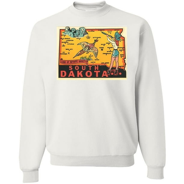 Vintage Sticker South Dakota Crewneck Sweatshirt Walmart
