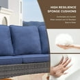 thumbnail image 5 of Ovios 2 Pieces Outdoor Patio Furniture with Sofa Wicker Patio Sectional with Loveseat for Backyard, 5 of 6