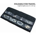 thumbnail image 4 of Double-Sided Jewelry Hanging Organizer Display Hanger Small Tools Holder with 80 Clear Pockets (Black), 4 of 6