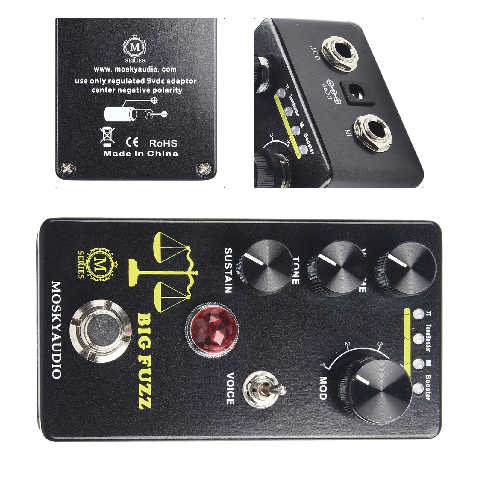 for Moskyaudio Big FUZZ Distortion The Electric Guitar Effects Pedal Guitar Parts