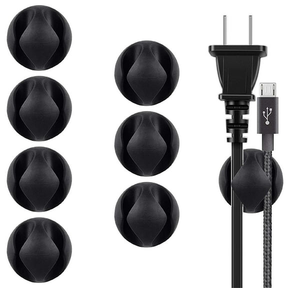 8-Pack Cable Reel Organizers – Efficient Cord Management with Desktop Charger Clips & Wire Holders for Home & Office TIKA