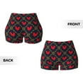 thumbnail image 3 of Sigee Red Rooster Print Women's High Waist Workout Shorts - Squat Proof, Tummy Control, Yoga and Gym Activewear-Medium, 3 of 9