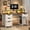 White, variant on Blotout 59" Farmhouse Computer Desk with 4 File Drawer & Power Outlet & Led Lights, Rustic Wood Home Office Desk with Long Monitor Stand, Computer Writing Desk, White