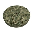 thumbnail image 2 of Xecao's Green Snake Skin Print Stool Covers offer stylish, washable protection for PU round bar stools, perfect for home or commercial use., 2 of 7