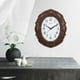 thumbnail image 5 of Reloj de pared grande de cristal decorativo, relojes de pared españoles, silenciosos, de cuarzo. Color de madera, 5 of 8