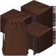 thumbnail image 1 of Wesnoy - Bolsas de terciopelo con cordón (200 unidades, 7 x 9 cm), color café, 1 of 6