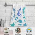 thumbnail image 5 of Underwater Mermaids Hand Towels 2 PCS, Starfish Dolphins Kitchen Towel Ultra Soft and Highly Absorbent,Decorative Fingertip Face Towel for Bathroom Hotel, 28.3"x14.4", 5 of 5