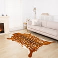 thumbnail image 3 of Faux Fur Sika Deer Print Carpet Artificial Animal Cowhide Skin Area Rug Mat For Home Office, Bedroom, Livingroom 5.2x6.5ft, 3 of 9