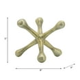 thumbnail image 5 of Decorative Metal Jack Sculpture for Home Décor - Modern Figurine for Bathroom, Office, and Living Room Décor - Abstract Accent for Entryway, Shelf Display, and Coffee Table - 6", Gold & Metallic, 5 of 13