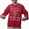 thumbnail image 2 of Funny Christmas Sweatshirt, Reply All Ugly Christmas Sweater, Office Xmas Sweater, 2 of 5