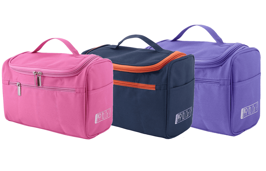 11 Compartments Fushia M-XXL Waterproof Sturdy Tidy Bag Organizer w/ Keyclip 