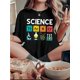 thumbnail image 1 of Comfortable Summer Top - Creative Chemical Elements Supplies Pattern Printed Short Sleeve T-shirt - Simple Casual Sports Fashion for Holidays, 1 of 5