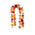 thumbnail image 2 of Kbndieu Artificial Fall Maple Leaf Garland, Fall Colored Hanging Vines Garland with Silk Flowers and Faux Pumpkin Decor for Home Wedding Fireplace Party Arch Thanksgiving Day Decorations, 2 of 6