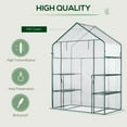 thumbnail image 3 of Outsunny 56" x 29" x 77" Small Walk-in Greenhouse w/3 Tier Shleves, Clear, 3 of 9