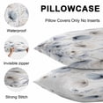 thumbnail image 5 of Throw Pillow Covers 20x20 Inch Set of 2, Blue Beige Spring Floral Waterproof Outdoor Pillow Covers, Summer Botanical Watercolor Decorative Cushion Pillowcases for Couch, Sofa, Bed, Garden, Patio, 5 of 9