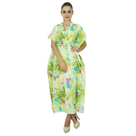 

Bimba Women Soft Modal Cotton Long Printed Caftan Maxi Beach Cover Up Kaftan