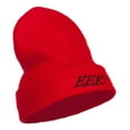 thumbnail image 4 of Halloween Eek Embroidered Long Beanie - Red OSFM, 4 of 5