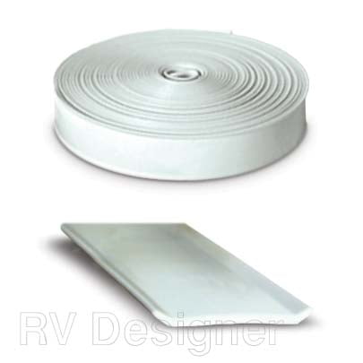 RV Designer Trim Molding Insert E330 Used For Trim Molding; Narrow; 3/4 Inch Width x 25 Feet Length; White; Vinyl