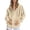 Beige, variant on Women's Casual Pullover Hoodie Solid Raglan Sleeve Warm Jacket Blue XXL