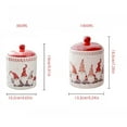 thumbnail image 2 of Christmas Themed Winter Holiday Ceramic Storage Jar with Airtight Lid for Cookies, Candy, Snacks, Chips, 2 of 7