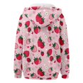 thumbnail image 5 of Womens Hoodies Loose Fit Thickened Stylish Print Zipper Pocket Hooded Long Sleeve Jacket for Casual Wear Women's Sweatshirts Pink L, 5 of 5