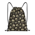 thumbnail image 1 of Xecao funny Retro Skull Pattern Sports Drawstring Backpack - String Swim Gym Bag with Wet Proof Pocket for Women&Men-Medium, 1 of 6