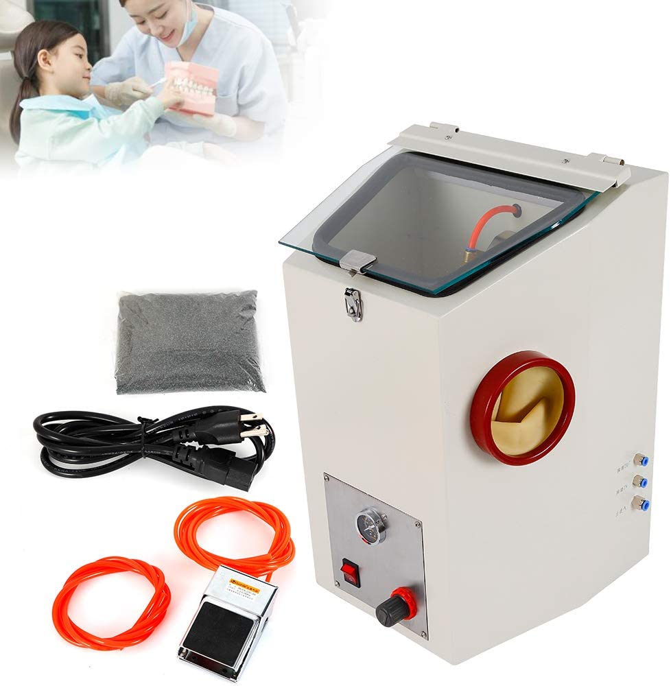 DENEST Dental Sand Blasting Machine Recyclable Sandblaster White